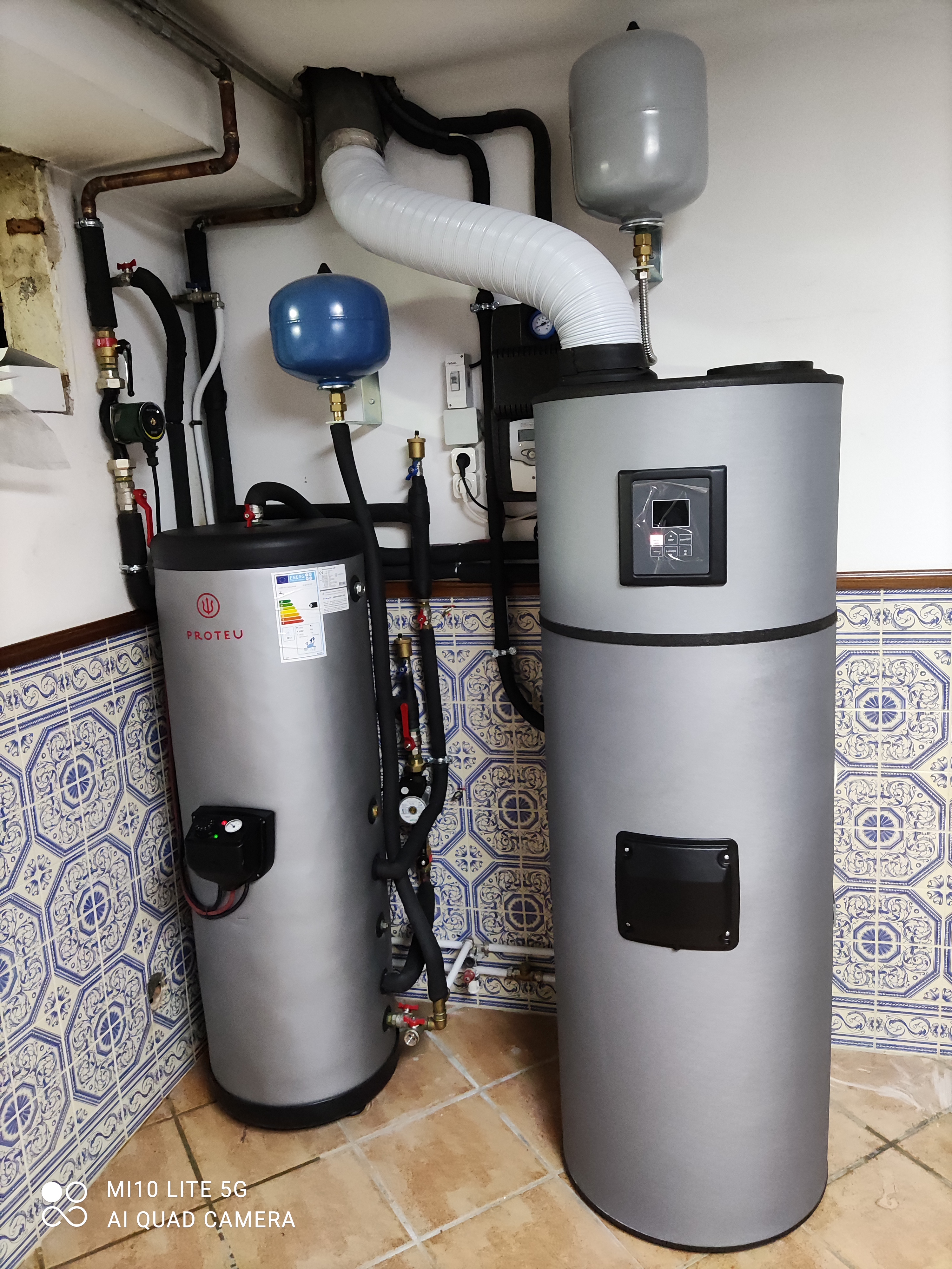 Recuperador de calor e bomba de calor em Travanca